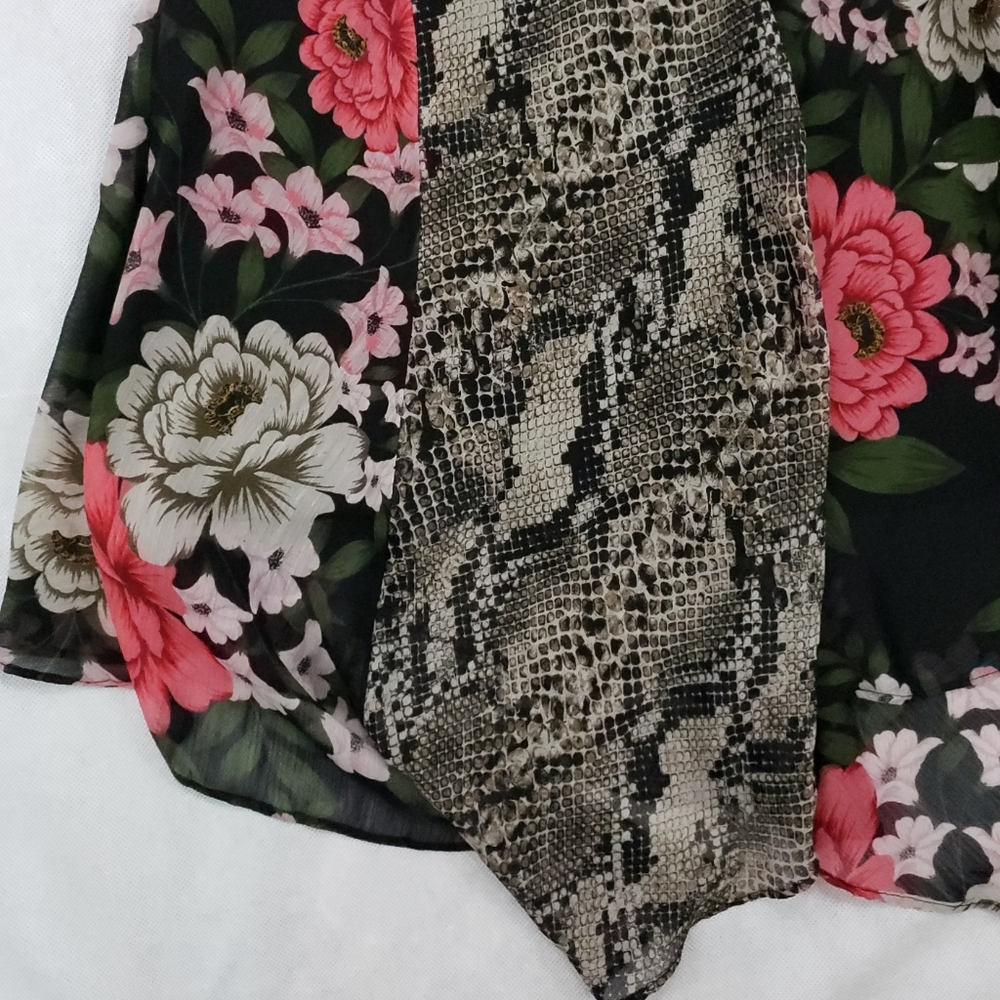 INC Skirt Size 4 Mixed Print Floral Midi - Picture 5 of 8